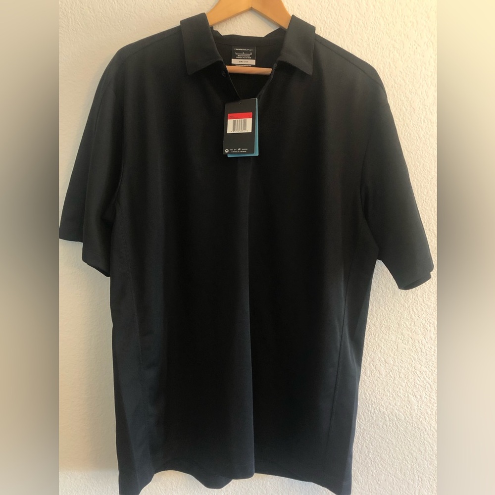 Nike black men’s Dri-FIT Golf Polo size Large